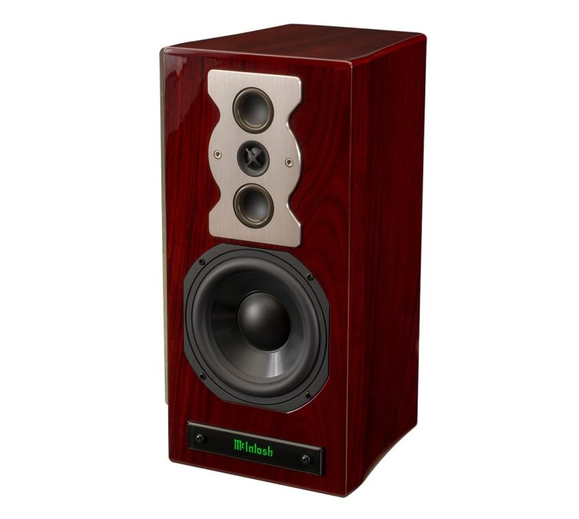 True 3-Way Compact Bookshelf Speaker, 40 Hz - 45 kHz Frequency ,Red Walnut
