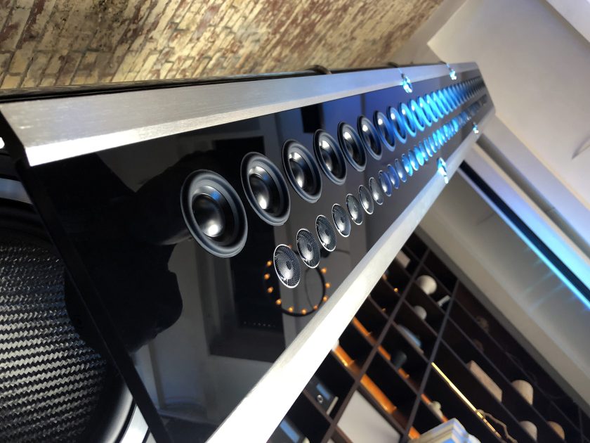 81 drives total a 2000 Watt power rating with a sensitivity of 90dB. Standing 7 feet (2.1 meters) tall