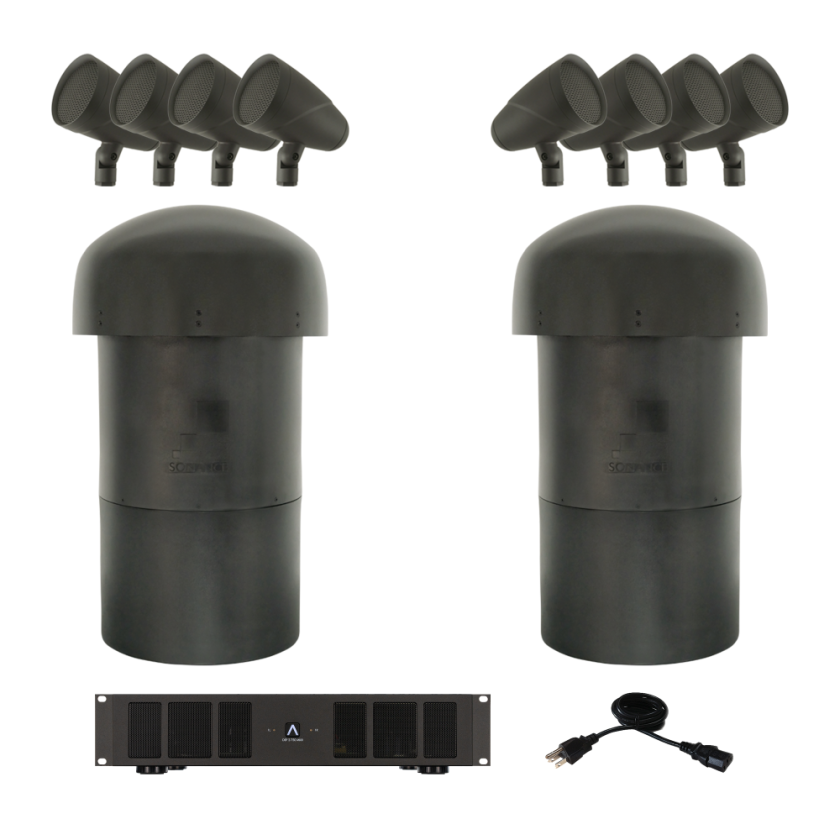 LS4T SAT/LS12T SUB - 8.2 SYSTEM W/ SONAMP DSP 2-750 MKII