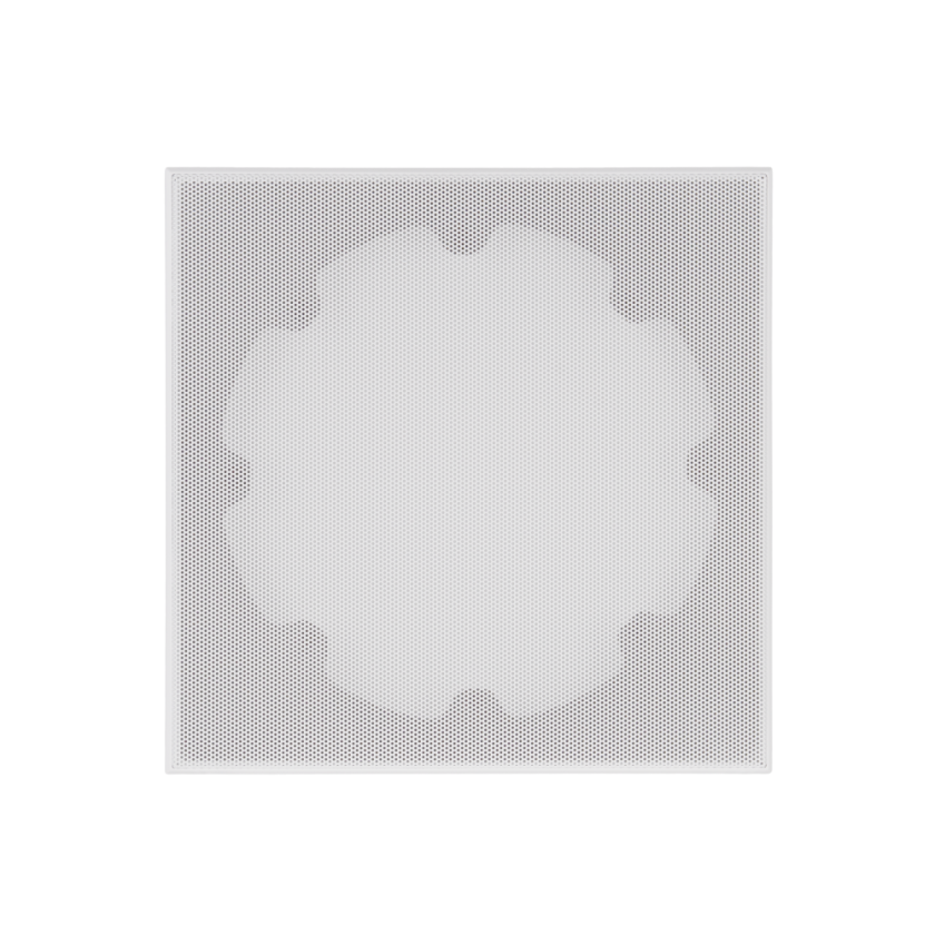 6" SQUARE ADAPTER W/ XPC MICRO TRIM GRILLE FOR VXXT AND VXQ 6" IN-CEILING - WHITE