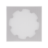 8" SQUARE ADAPTER W/ XPC MICRO TRIM GRILLE FOR VXXT 8" IN-CEILING WOOFER - WHITE