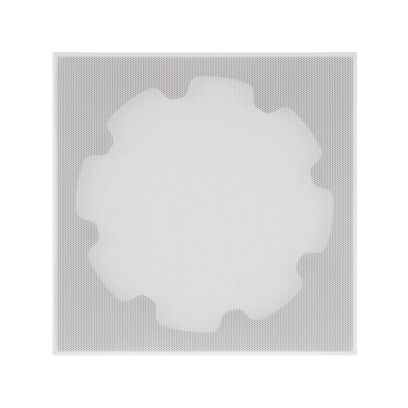 8" SQUARE ADAPTER W/ XPC MICRO TRIM GRILLE FOR VXXT 8" IN-CEILING WOOFER - WHITE