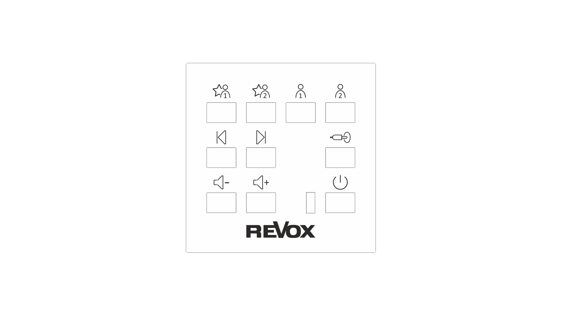 Revox C18 Multiuser Wall Control Front Plate