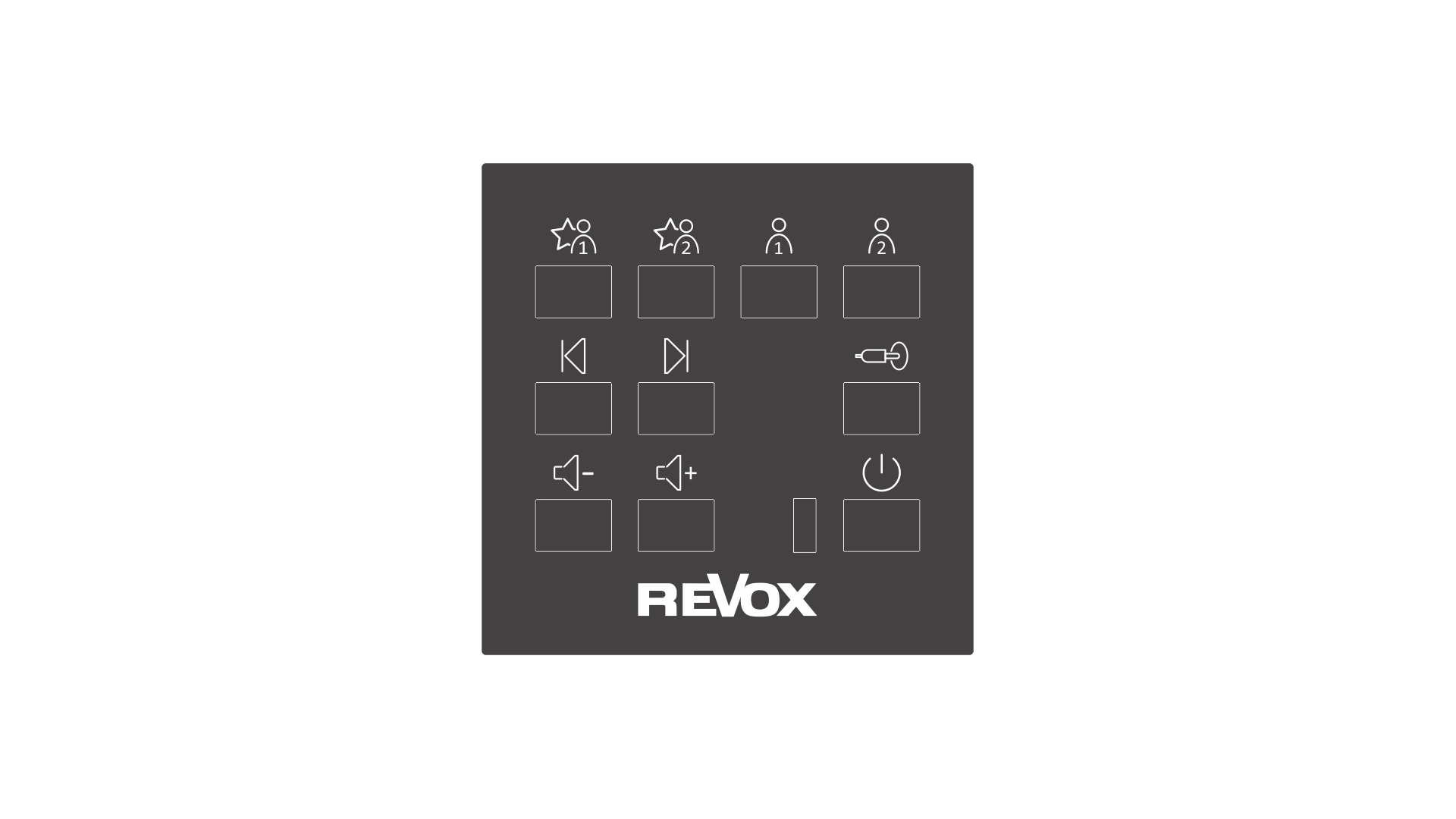 Revox C18 Multiuser Wall Control Front Plate - Vista 3
